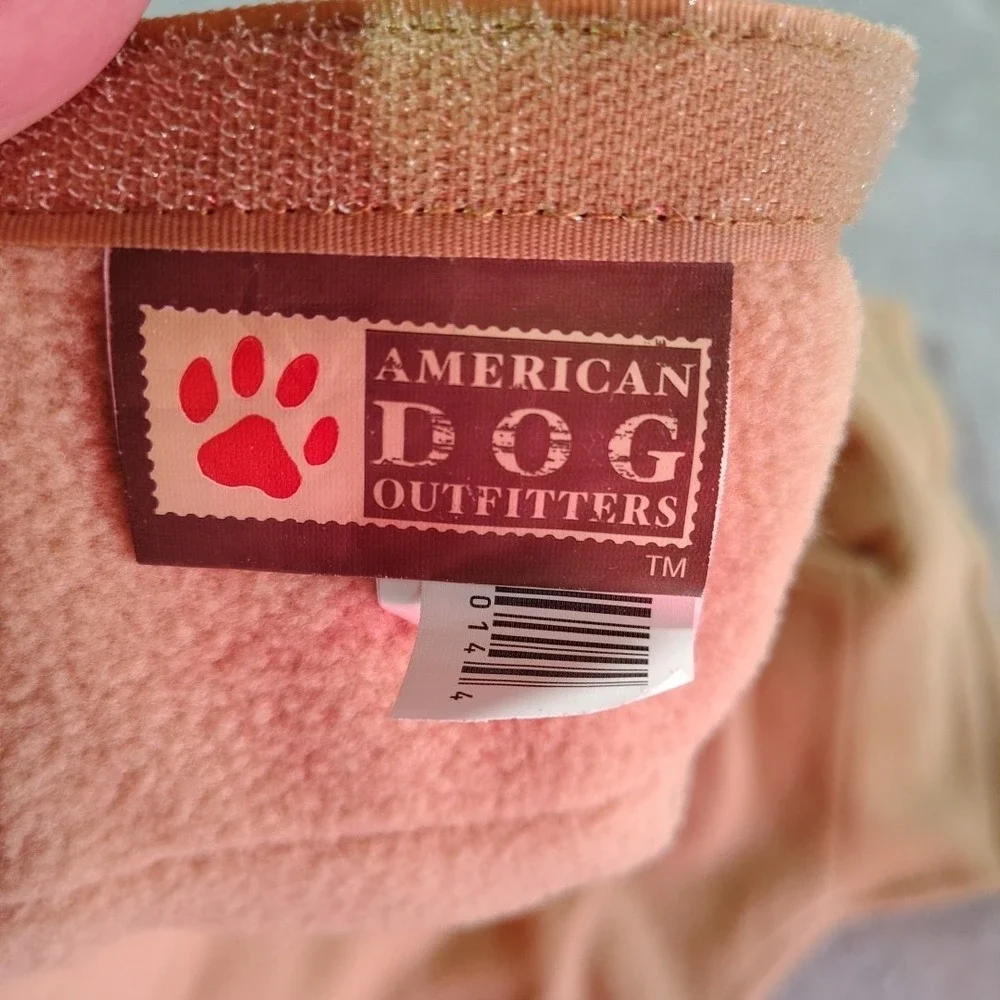 American Dog Outfitters Corduroy Coat M Tan Fleece Toggle Hooded Warm Outdoors